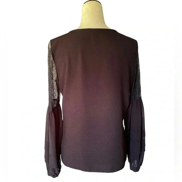 Express Women Black Long Bubble Sleeve Top Size‎ M - Picture 3 of 7